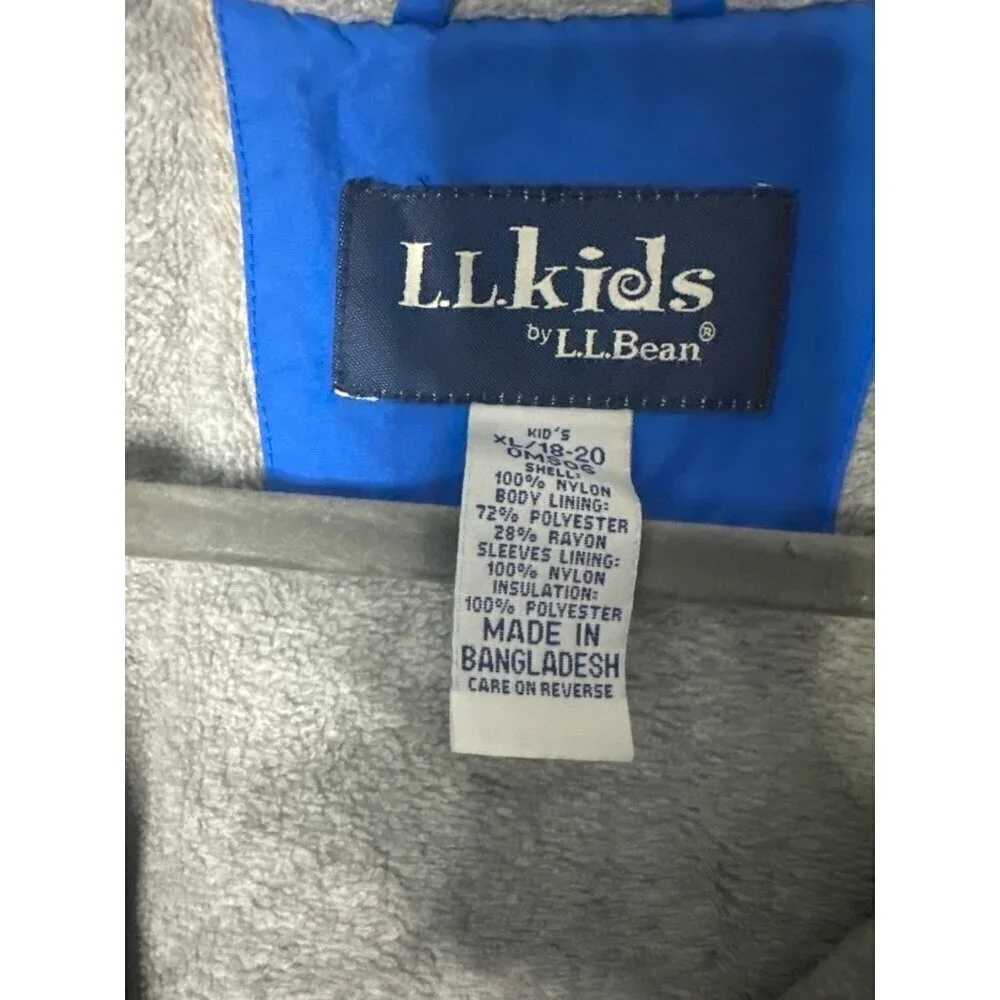 L.L. Bean Kids XL 18-20 Jacket Outdoor Hiking Camping Water-Resistant Winter